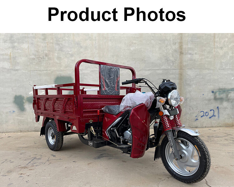 Made in China New High-speed Heavy-duty 200cc Open Cargo Tricycle Motorcycle Agricultural Use Gasoline Powered
