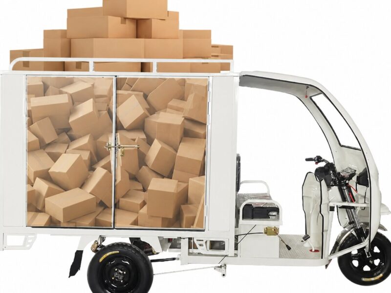 Multi-functional Cheap Thickened Cargo Hold 3 Wheel Enclosed 800w Electric Tricycles for Box
