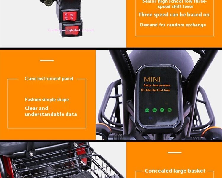New Design Factory Direct 60V 600W 800W Super Powerful Battery Tricycle Recreational Electric Trike for Adults