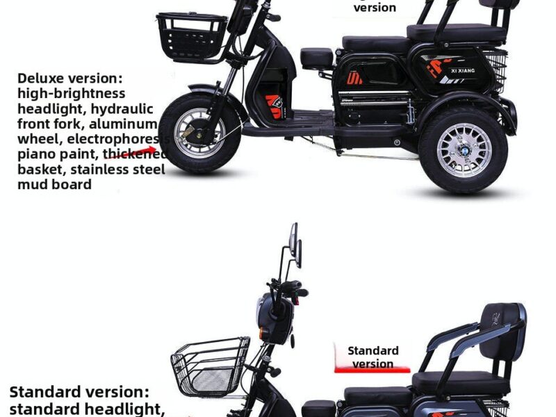 New Design Factory Direct 60V 600W 800W Super Powerful Battery Tricycle Recreational Electric Trike for Adults