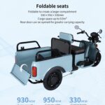 New Energy Fashion 72v Cargo Tricycle FY Design Front Rear Airbag 1000W Motorized Adult Size Electric Pure Electric Tricycle - image 6