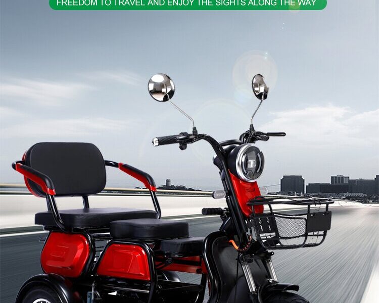 New Style Double Seat Adult 3 Wheel Bicycle Electric Tricycles Tricycle Battery