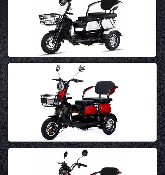 New Style Double Seat Adult 3 Wheel Bicycle Electric Tricycles Tricycle Battery