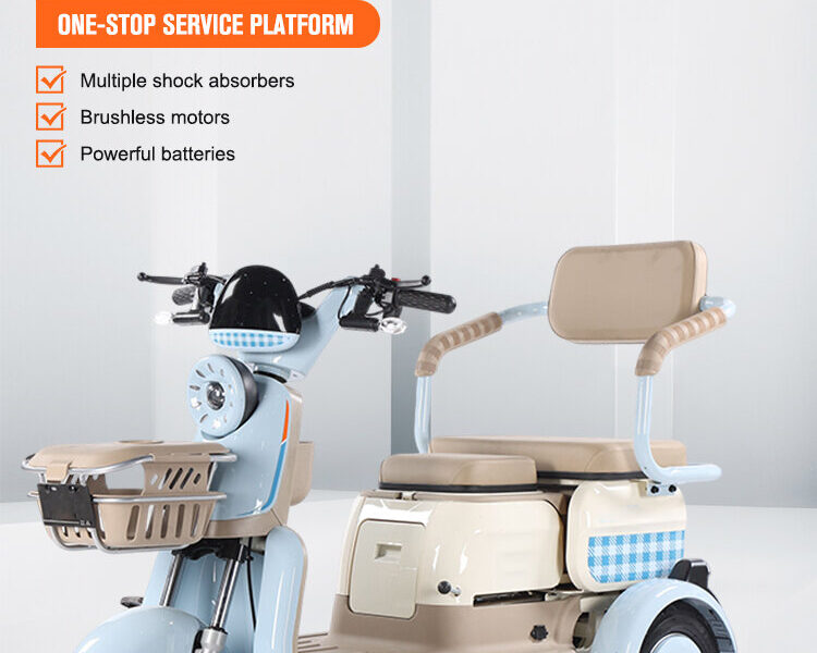 Open Body Adult Electric Tricycle with 500W-1200W Motor 35km/h Speed & 200kg Payload