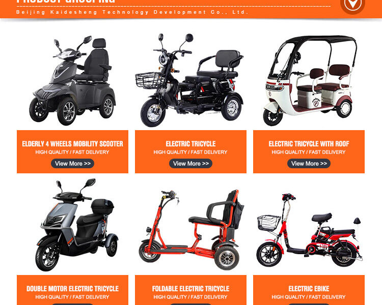 Open Body Adult Electric Tricycle with 500W-1200W Motor 35km/h Speed & 200kg Payload