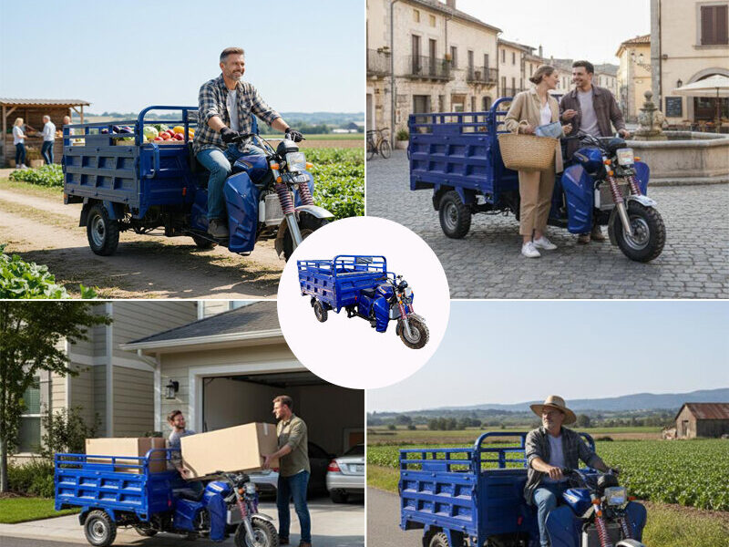 150cc Gasoline Powered Cargo Loading Farm Transport Three Wheel Tricycle