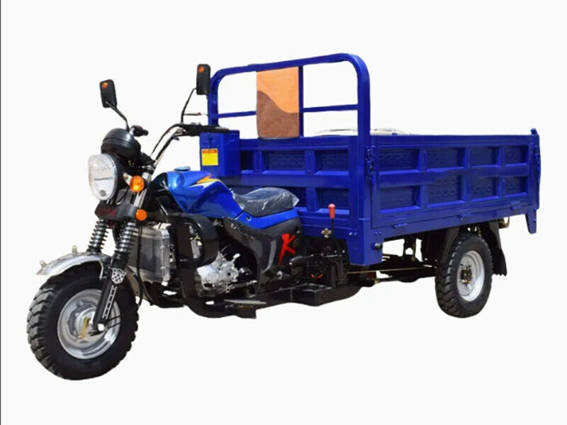 Open Body Cargo Motorized Tricycle Right Three Wheel Motorcycle Gasoline Engine 250cc 1000W Utility Transport