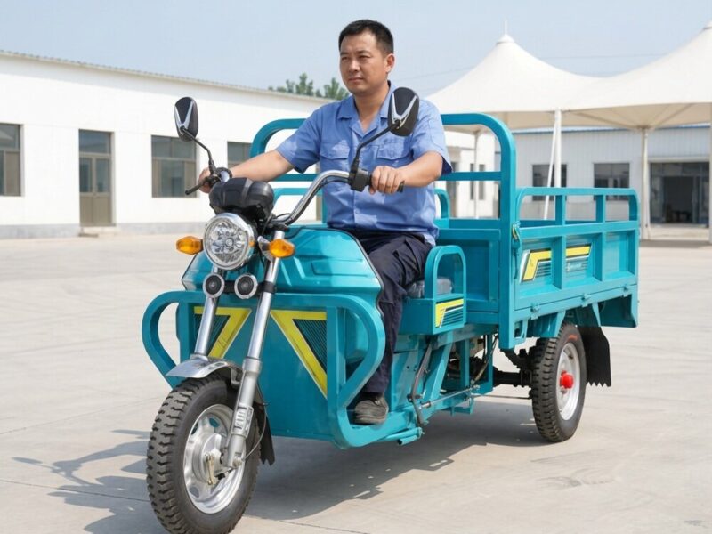 Open Three-Wheel Electric Tricycles Customized Color 1500W Cargo Delivery Vehicle 400kg+ Payload 70-90km Range