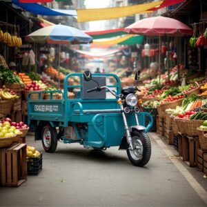 Open Three-Wheel Electric Tricycles Customized Color 1500W Cargo Delivery Vehicle 400kg+ Payload 70-90km Range