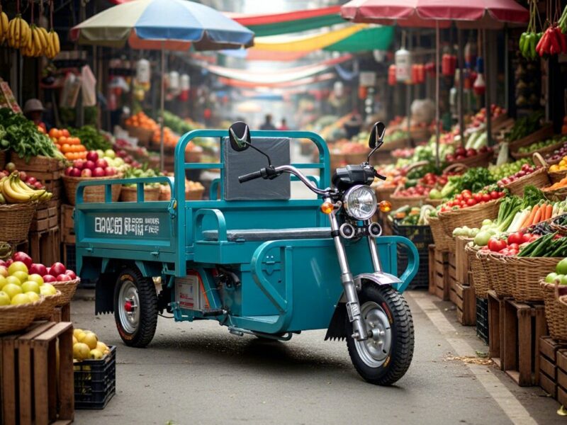 Open Three-Wheel Electric Tricycles Customized Color 1500W Cargo Delivery Vehicle 400kg+ Payload 70-90km Range