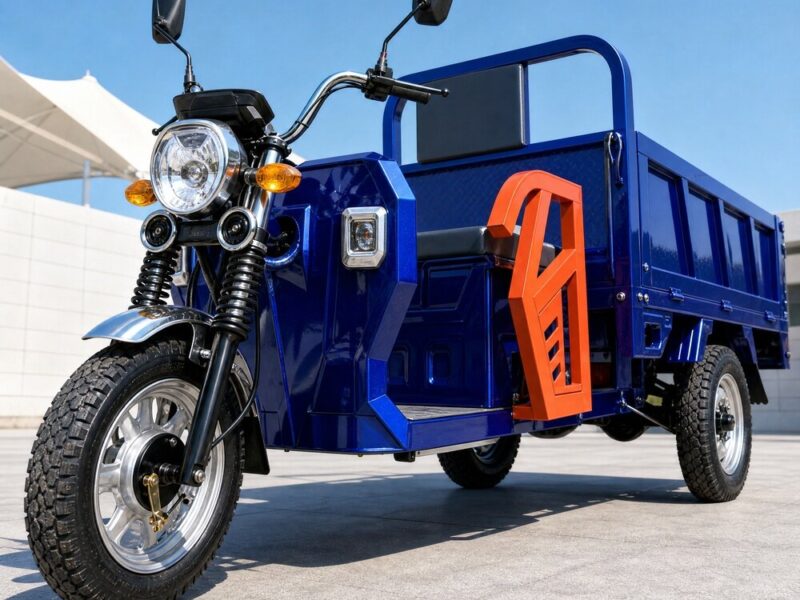 Over 1000W Electric Cargo Tricycle Over 60V Open Body Three Wheel Utility Vehicle 54km/h 90km Range 25 Degree Climbing