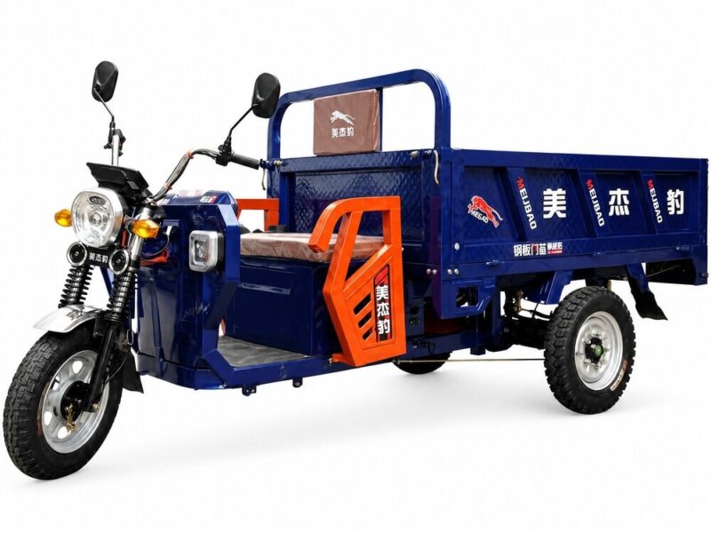 Over 1000W Electric Cargo Tricycle Over 60V Open Body Three Wheel Utility Vehicle 54km/h 90km Range 25 Degree Climbing