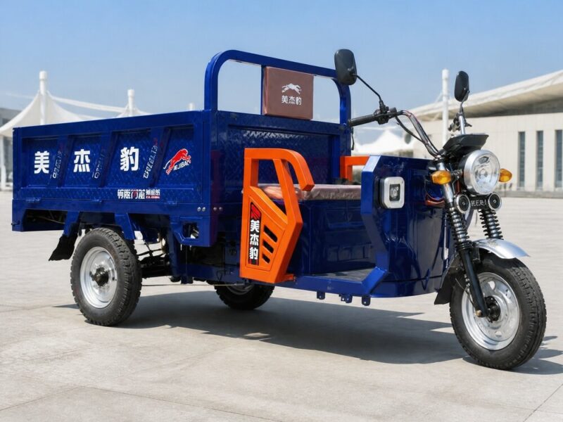 Over 1000W Electric Cargo Tricycle Over 60V Open Body Three Wheel Utility Vehicle 54km/h 90km Range 25 Degree Climbing