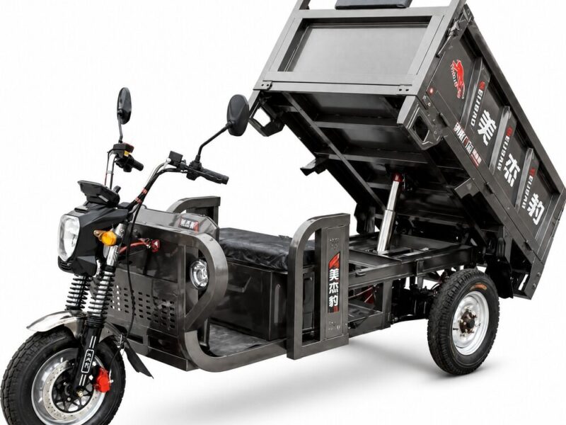 Over 1000W Over 60V Electric Cargo Tricycle Open Body Three Wheel Utility Transport Vehicle Tilting Bed 54km/h