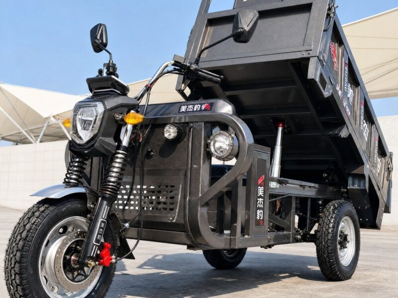 Over 1000W Over 60V Electric Cargo Tricycle Open Body Three Wheel Utility Transport Vehicle Tilting Bed 54km/h
