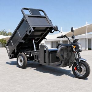 Over 1000W Over 60V Electric Cargo Tricycle Open Body Three Wheel Utility Transport Vehicle Tilting Bed 54km/h