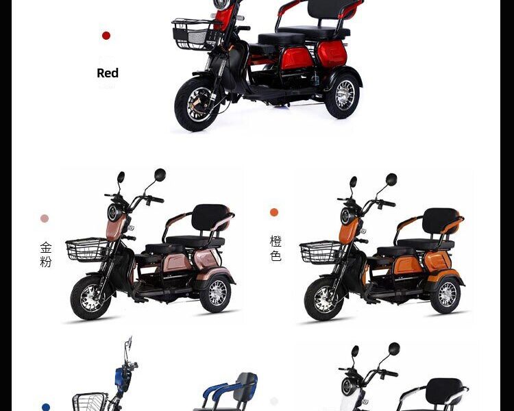 Own Factory Cross-border Wholesale Open Electric Tricycle for Adults Elderly Cargo Use <200W Power 30km/h Speed 100-200kg