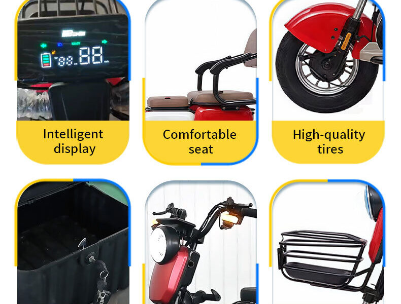 Powerful Road Electric Tricycle 800W 1000W Customized Motor Vacuum Tires