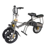 Small Folding Inverted Trike, Adult & Teen Commuter, Dual Battery, Ultra-Light Electric Tricycle for Parent-Child - image 2