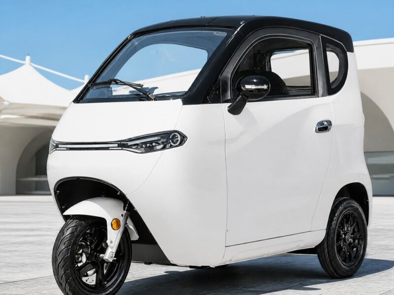 Spare Parts Electric Adult Closed Tricycle with Lithium Battery 2000W 72V 3 Passengers High Payload Capacity 45km/h 90km Range