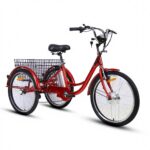 The Newest Hot Adult Electric Tricycle 24 Inch 3 Wheel with Lithium Battery Brushless Motor Rear Basket & 300KG Load Capacity - image 6