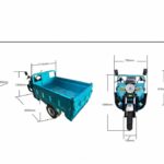Electric Tricycles 3-Wheel Electric Cargo Bike with Automatic Lifting Hydraulic Rod Front Disc + Rear Drum Brake - image 2