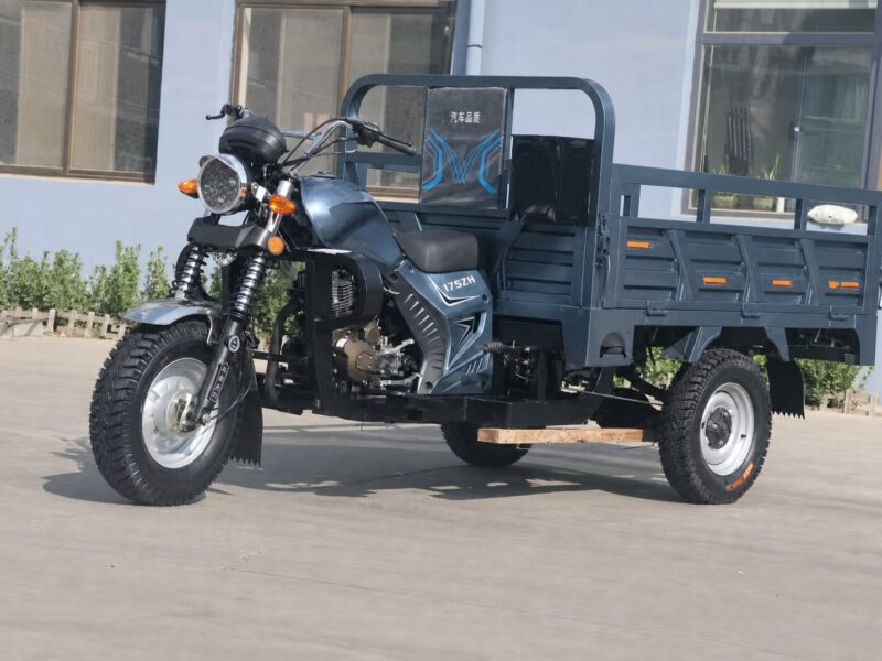 Three-wheeled Motorcycle with Gasoline Engine, Agricultural Dump Air-cooled Tricycle/ Water Cooled Customizable