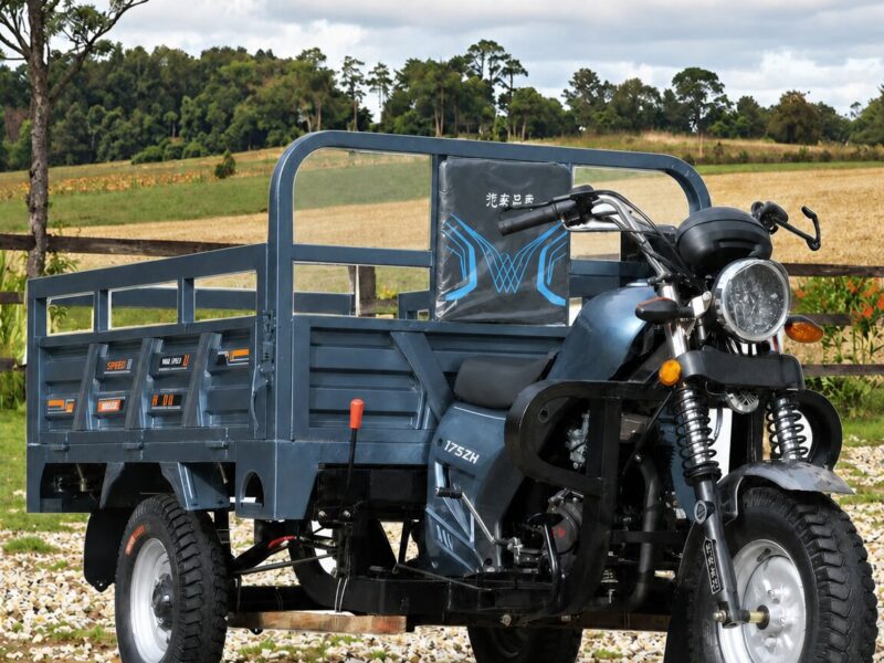 Three-wheeled Motorcycle with Gasoline Engine, Agricultural Dump Air-cooled Tricycle/ Water Cooled Customizable