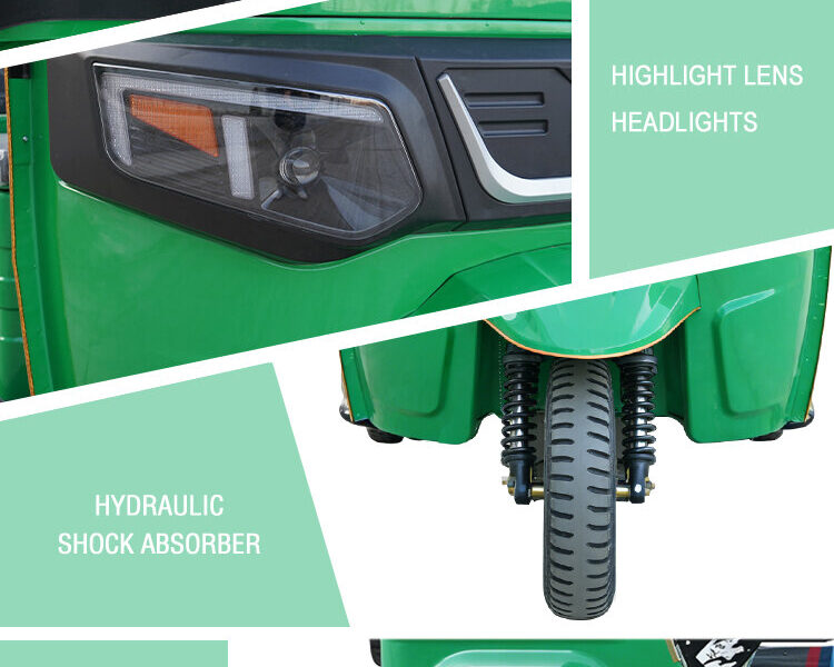 Three-wheeled Tuk-tuk/motorcycle with Gasoline Engine Passenger Tricycle Gasoline Passenger Tricycle with Chnopy