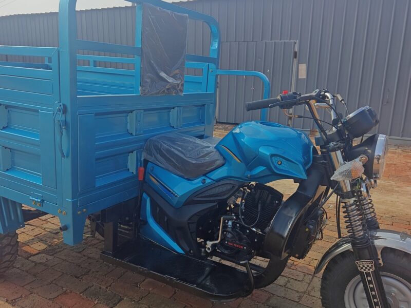 Three Wheels Gasoline Fuel Engine 200cc Cargo Tricycle with Open Deep Van Delivery Motorcycle Petrol Truck for Adults