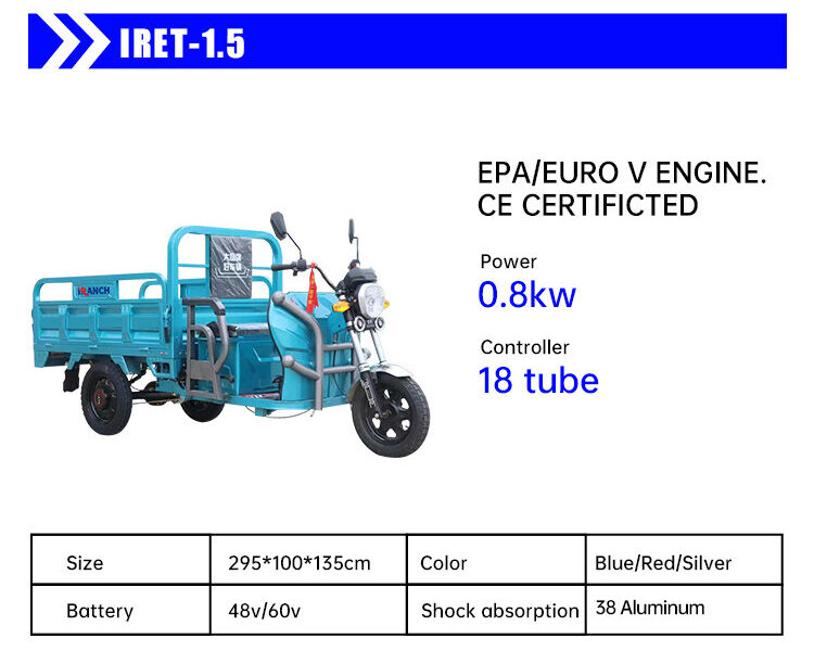 Economical and Efficient Open Body 3-Wheel Tricycle with 400kg Payload Capacity for Business Cargo Use and Budget