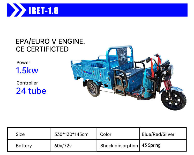 Economical and Efficient Open Body 3-Wheel Tricycle with 400kg Payload Capacity for Business Cargo Use and Budget