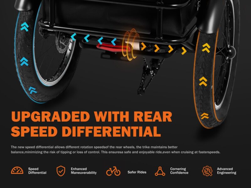 Wholesale Heavy Duty Fat Tire Electric Trike Folding 3 Wheel Electric Bike for Adults with Rear Rack