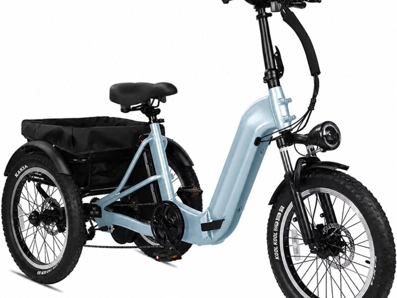 Wholesale Heavy Duty Fat Tire Electric Trike Folding 3 Wheel Electric Bike for Adults with Rear Rack