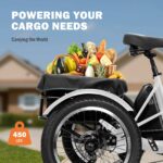 Wholesale Heavy Duty Fat Tire Electric Trike Folding 3 Wheel Electric Bike for Adults with Rear Rack - image 4