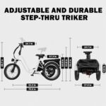 Wholesale Heavy Duty Fat Tire Electric Trike Folding 3 Wheel Electric Bike for Adults with Rear Rack - image 5